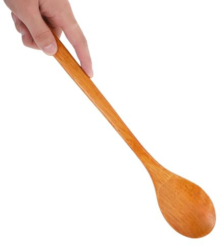 Holzlöffel Groß, 43.2 Cm Holz-Rührlöffel, Holzlöffel Mit Langem Griff, Holzsuppenlöffel Zum Kochen Und Umrührenholz Kochbesteck Langlebiger Holzlöffel für Die Küche Holzsuppenlöffel Zum Kochen