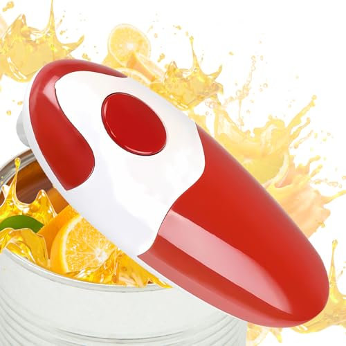 Electric Tin Opener,Electric Can Opener, Tin Tastic Automatic Tin Opener, for Arthritis Hands, One Touch Switch Button, Smooth Edges and Safe to Use, Powerful and Easy to Use for Cooks and Housewives