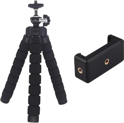 GNAUMORE Rotatif à 360° Flexible Mini Trepied pour Appareil Photo,Selfie Stand Set,Trepied Smartphone,Trepied Telephone Portable,Idéal pour Enregistrement Vidéo,Trépied Téléphone
