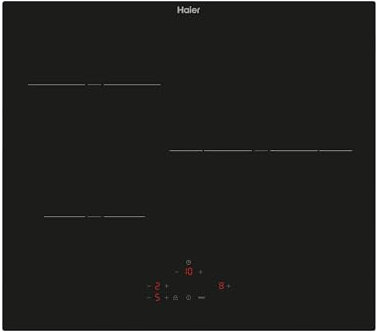 Haier Series 2 HAI633CD/E1 Placa de Inducción, 3 Zonas de Cocción, Ancho 60cm, Controles Independientes, Potencia total 7.4kW, 9 niveles de potencia + Booster, Paellero de 29 cm, Negro