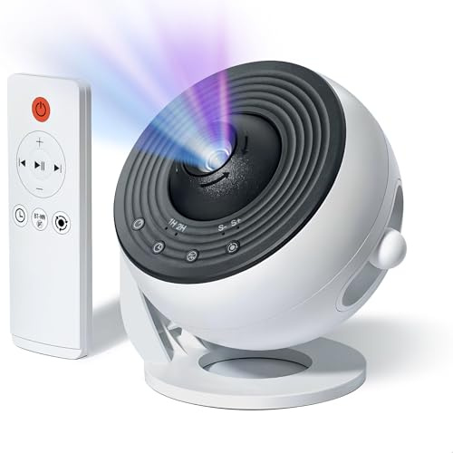 2026 Galaxy Projector Pro, Star Ceiling Night Light Projector, Wider & Sharper Projection, with 13 Theme Discs, Noise, Timer, Remote Control, Bluetooth Play, for Kids, Room Decor, White