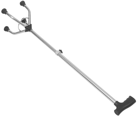 Yardenfun Gehstock Dreifuß Teleskop Gehstock Verstellbar Starke Griffigkeit Aluminiumlegierung Ergonomisches Design für Ältere Menschen