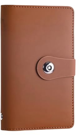 SUSOYAOCHEN 100 Envelope Challenge Binder with Lock, Savings Challenges Book with Envelopes,Envelopes Money Saving Challenge Savings Binder Successfully Reach Your Savings Goals (Brown A)