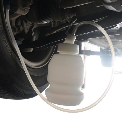 Yctze Botella de Freno Botella 1L Fluido de Frenos Extractor Auto Bleader de Freno con Manguera de Silicona Gancho Colgante para Coches Camiones Motocicletas
