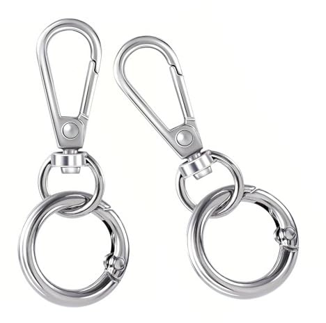 Rebellious Swivels Snaps Ganchos Con Llaveros Metal Flotantes Cierres De Garra De Hummeral Para Llavero Clip Lanyard Joyería Artesanía Metal Snap Ganchos Y Llaveros