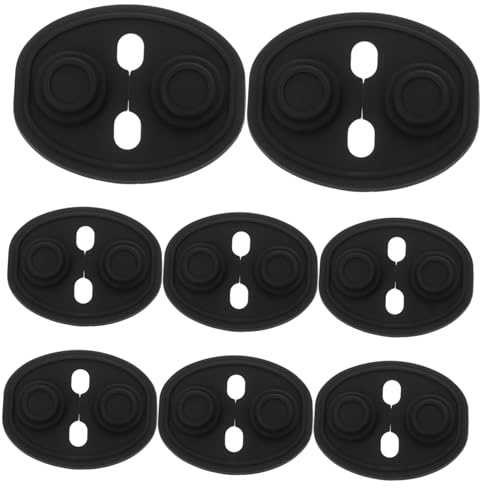 Ciieeo 8pcs Silicone Car Door Lock Protection Covers Silent Shock Absorption Latch Guards Self Adhesive Black Protective Pads Debris Barrier for Automotive Use