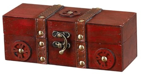 kowaku Scatola portaoggetti per Gioielli, Scrigno del Tesoro, cassettiera, Decorazione, portaoggetti, Organizer per Gioielli, Orecchini, bracciali, collane, Rosso