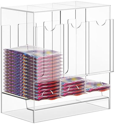 Dmuzsoih Booster Pack Dispenser,Trading Card Organizer Mit Mehrfachfach,Aufbewahrungsbox Aus Acryl Zur Deck Lagerung Und Display Schutz - Organizer Box Für Sammelkarten Ablage Schreibtisch Zuhause