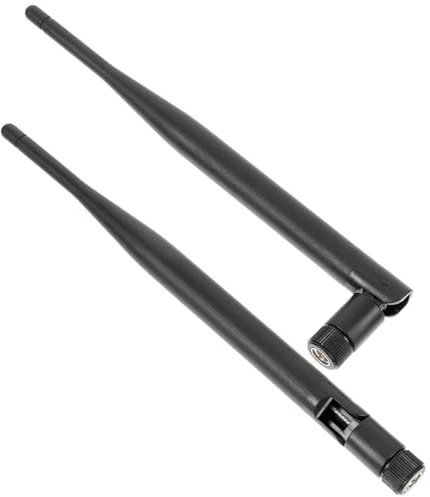 Healeved Antena WiFi Interior Conector SMA, 2 Unidades para PC y Enrutador, Compatible Redes de Banda Simple y Doble, Mejora Señal y Reduce Problemas de Conectividad