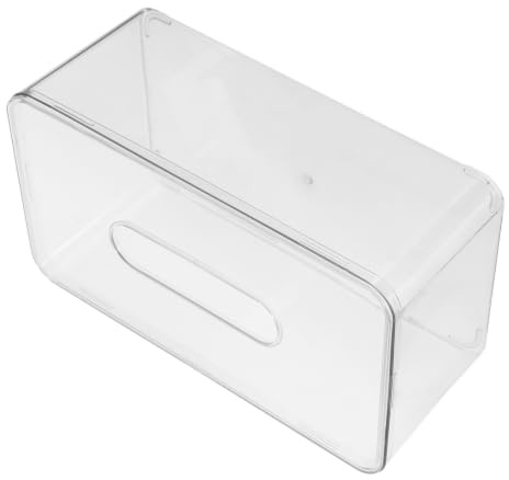SEWACC Boîte à Mouchoirs Distributeur Résistant à L'usure en Pet Transparente Design Élégant et Compact pour Bureau et Maison pour Organisation de Bureau