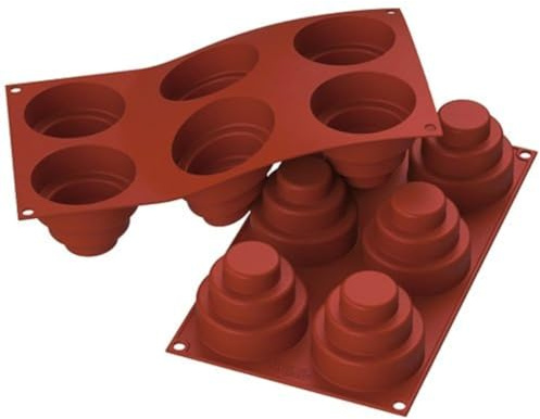 Silikomart Profi-Silikonform mit 6 Mulden, 15,2 g, 6,9 x 6,3 cm hoch, je 1 Stück