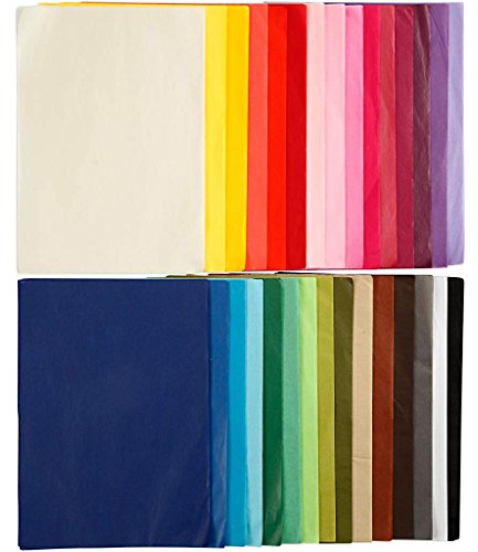 Creativ Company farbiges & transparentes Seidenpapier 30x10 Blatt A4 (210x297 mm), 17g/m² - buntes Kreativpapier für Bastelprojekte, Geschenkverpackung, Collagen, Découpage & Papierdekorationen