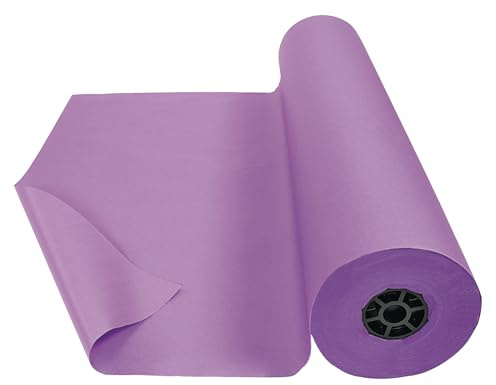 Colorations Dual Surface Paper Roll, Purple, 36 x 1000', Textured Paper, Classroom Craft & Art Supplies, Bulletin Board, Gift Wrapping, Chalkboard Wallpaper