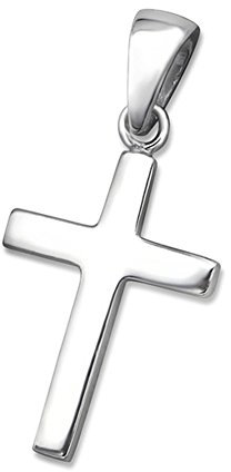 schmuxxi® Kreuz Ketten Anhänger 925 Silber I Hochwertig und Modern I für Kommunion Konfirmation Taufe