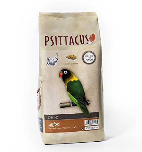 Psittacus Eggfood 1kg | Pastoncino all’uovo per l’allevamento di pappagalli in riproduzione/calopsitte, conuri, inseparabili, parrocchetti | Alimento premium per uccelli, 100% no-GMO