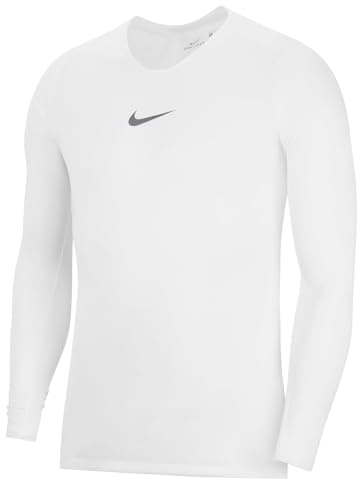 Nike Herren Dri-fit Park første lag Longsleeve, White/Cool Grey, M EU