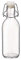 Bormioli Rocco 596010 Emilia Chiaroscuro Glass Bottle with Mechanical Stopper, Grey, Line Decoration, Lt 0.5