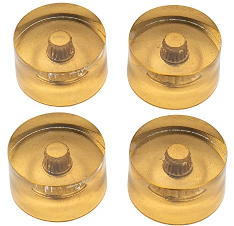 Musiclily Pro Metrische Größe 18 Splines Zylinder-Form Potiknopfe Speed Knobs für Gretsch Streamliner Style E-Gitarre, Gold (4er Set)