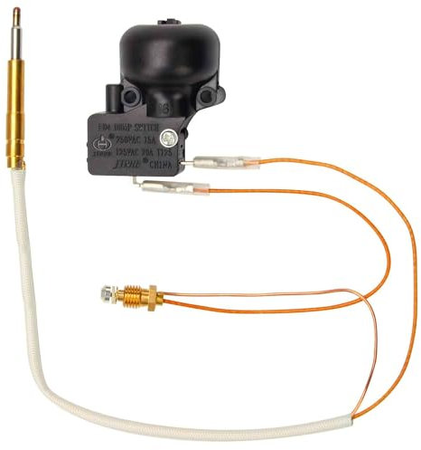 MCAMPAS Terrassenheizungs-Sicherheitsset - Universal M8 x1 Thermoelement & FD4 Kippschalter Ersatzteile für Propangas-Heizungen, Raumheizungen, Garten- & Außenheizungen