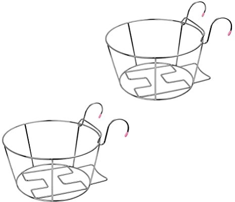 YARNOW 2stücke Balkon Blumenständer Hängender Blumentopfhalter Für Garten Und Balkon Wetterfest Und Langlebig Für Pflanzen Und Blumen Und Außenbereichen
