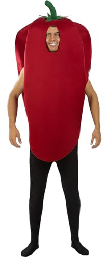 Funidelia | Disfraz de Pimiento Rojo para hombre y mujer Comida, Bebida - Disfraz para adultos y divertidos accesorios para Fiestas, Carnaval y Halloween - Talla única - Rojo