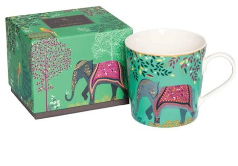 Sara Miller London Portmeirion India - Taza, diseño de elefante