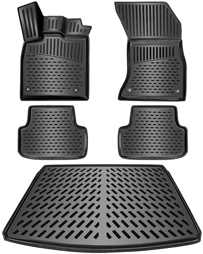 ELMASLINE 3D Gummimatten & Kofferraumwanne Set für Mercedes GLA (H247) 2020-2026 | Zubehör Fußmatten & Kofferraummatte