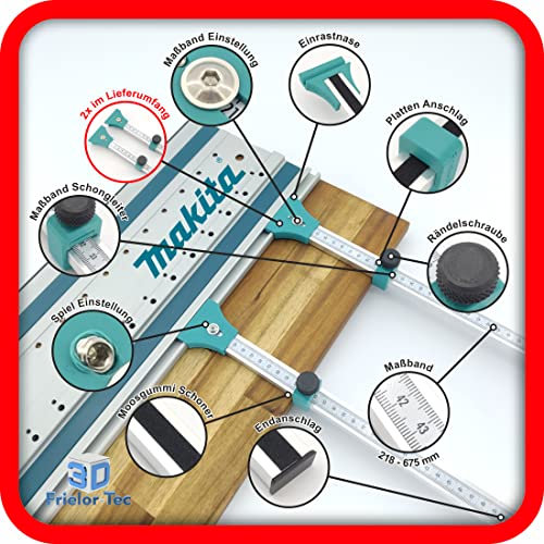 Pro Parallelanschlag für Makita 218-675 mm in Türkis