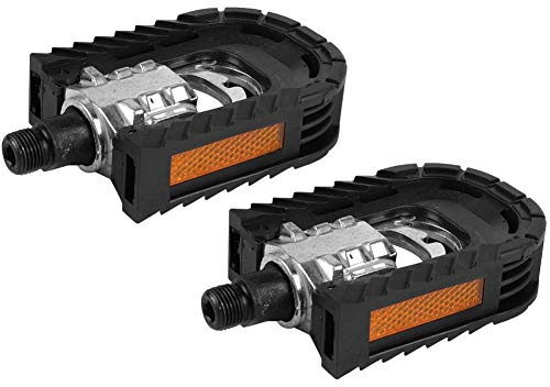 Risegun 1 Paire de Pédales de Vélo, Pédales de Pliantes VTT Antidérapantes en Aluminium avec Réflecteurs, Accessoires de Vélo de Plein Air pour BMX, MTB, vélos de Course