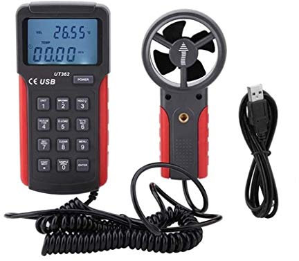 Metal Detector Digital Anemometer, Handheld Wind Speed Multimeter Count Measurement with LCD Display