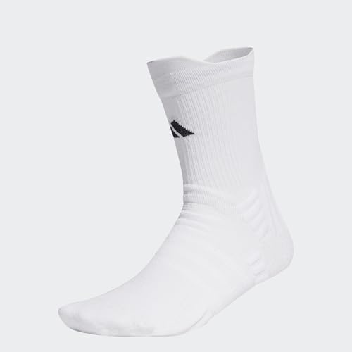adidas Unisex - Vuxen Tennis Cushioned Crew Socks 1 Pair, White/Black, 13-14.5