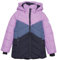 Color Kids Girls Ski Jacket Aop 2 Colorblock-Lila - Wasserdichte warme Mädchen Winterjacke, Größe 116 - Farbe Violet Tul