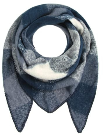 Majea Damenschal Winterschal Strickschal Damen Schal (880042) (blau 2)