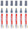 Fugenstift Grau, 6 Stück Fugenstift Fugenmörtel mit Ersatzspitze, Wasserfest Fugenstift Anthrazit, Fugenstift für Fliesenfugen, Fugenreparatur Grau für Fliesen, Wände, Böden, Badezimmer und Küchen