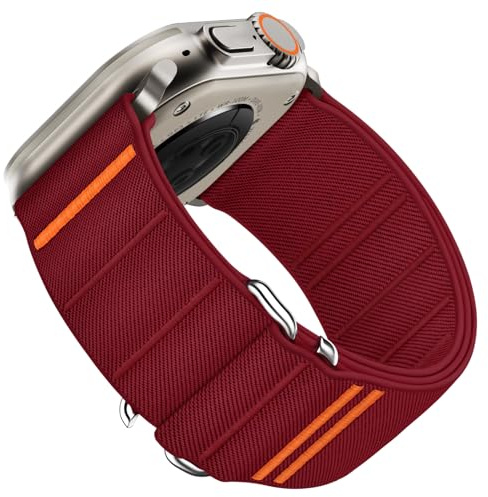Suitisbest Armband Kompatibel mit Apple Watch Ultra 2 Armband 49mm 46mm 45mm 44mm 42mm, Nylon Sport Band mit S-Haken für Apple Watch Ultra 3 Ultra 2 Ultra SE 3 SE 2 SE Serie 11 10 9 8 7 6 5 4 3 2 1