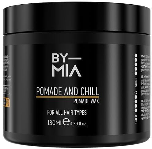BY MIA Pomade And Chill Wax 130 ml | Hair Pomade Wax For Men & Women | High Shine Finish | Flexible Hold (1 Pack)