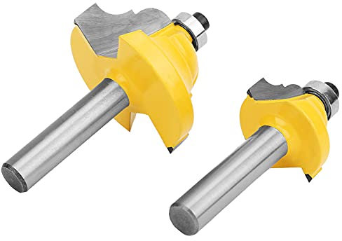 Fresa con Gambo 8 Mm, Fresa per Smussare la Lavorazione del Telaio del Legno con Lega YG8, Acciaio Al Carbonio 45# per Modellare Linee di Legno, Corrimano e Linee di Mobili,