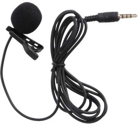 TOYANDONA Kondensatormikrofon Lavaliermikrofon für Handy mit Schaumstoff-Windschutz Breiter Frequenzgang Tragbar für Kamera Laptop Mikrofon Handymikrofon Ansteckmikrofon Reversmikrofon