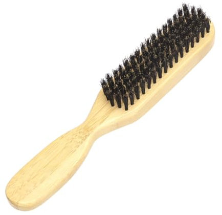 minkissy Bartbürste Aus Wildschweinborsten Mit Holzgriff Sanfte Reinigung Und Präzises Styling Für Herren Und Damen Für Bartpflege Und Haarpflege Unterwegs