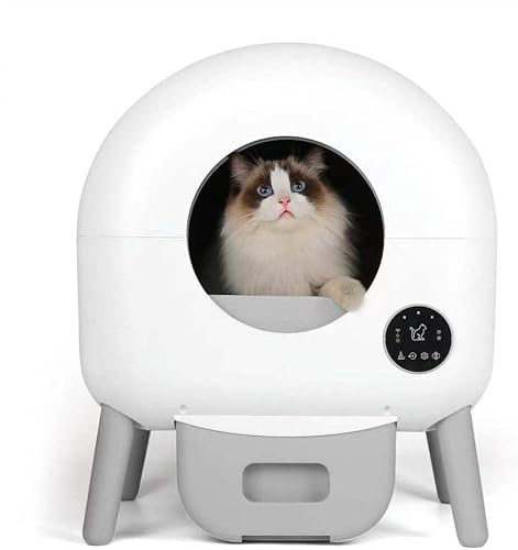Selbstreinigende Katzentoilette 100L Elektrisches Katzenklo APP-Steuerung Geruchsbeseitigung Große Fassungsvermögen Cat Litter Box mit für mehrere Katzen