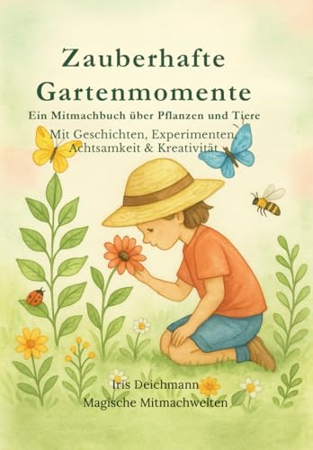 Zauberhafte Gartenmomente, Gartenabenteuer Kinder, Pflanzenkunde für Kinder, Tiere im Garten entdecken, Bastelideen Naturmaterialien: Mitmachbuch über ... Achtsamkeit, Natur und Fantasie für Kinder)