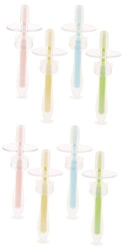 BESTYASH 2 Sätze Zahnbürste Kleinkind Zahnbürste Zug Geformt Multipack Neugeborenes Weiche Baby Kinder Kieselgel 4 Stück * 2