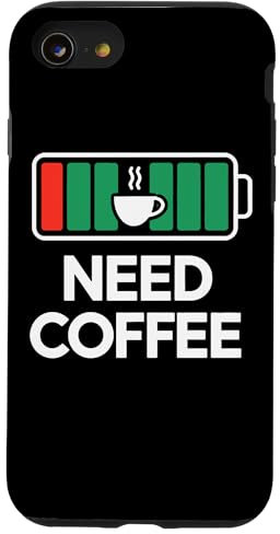 Need Coffee Low Battery Case for iPhone SE (2020) / 7 / 8