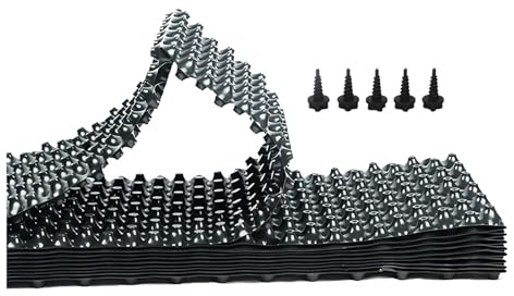 UZAMIRLEX Tapis de Sol en Caoutchouc avec Trous, Filet en Plastique Noir for Pots de Taille à air, Facile à Couper, for Jardin, terrasse, Balcon(40x200cm/15x78in)