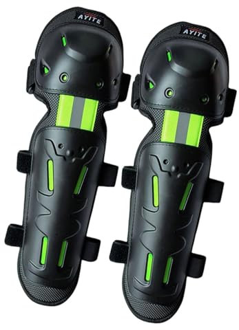 Folpus Knieschützer Motorrad-Knieschützer Schlagfester Schienbeinschutz für Motorräder für Männer für Mountainbike, Skifahren, Motocross