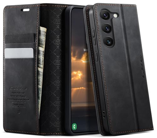 KZB für Samsung Galaxy S23 Hülle, Magnet Leder Klapphülle RFID Schutz