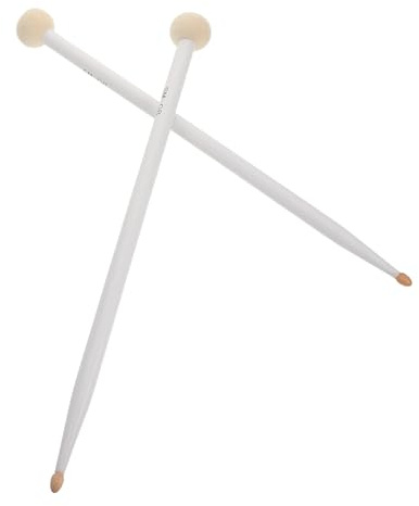 UPKOCH 2 pièces Mailloches de Tambour Bois à Tête Feutre Manche Érable Robuste Maillets Percussion Polyvalents pour Batterie Timbales et Caisse Claire et Portables pour Pratique et
