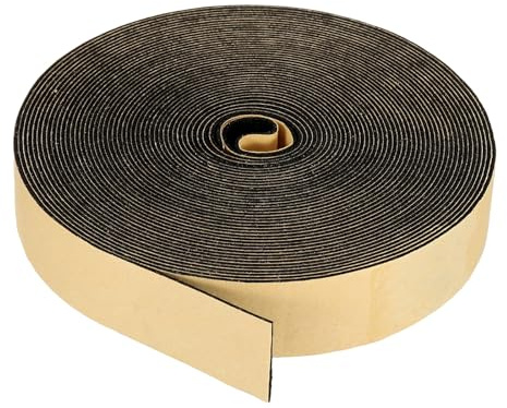 PATIKIL Foam Insulation Tape for Door 25mm W x 1mm T x 10m L Black | Self Adhesive,Weather Stripping Door Seal Strip,for Window Air Conditioning