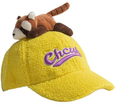 Generisch Kinder Kindermütze Niedliche Baseballkappe Mit Waschbärmotiv Für Kinder, Mit Für Helmmütze Bommelmütze Mutze Caps Kindermützen Fleece