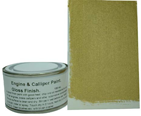 Fascinating Finishes Ltd 1 x 150ml Gold Heat Resistant Brake Calliper and Engine Block Paint. Caliper Engine Bay